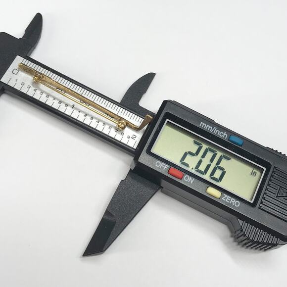 Vintage 2.06in 12K Gold Filled Alice Caviness Signed Golf Club Bar Brooch Pin - Picture 4 of 10